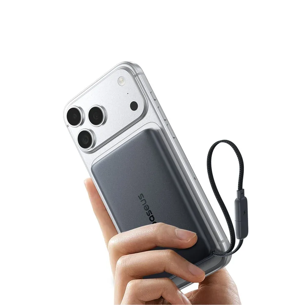 BASEUS PICGO AM52 SLIM QI2.2 MAGNETIC POWER BANK 10000MAH 45W COSMIC BLACK INCLUDES CABLE USB C TO USB C E0028Z00 thumbnail 14