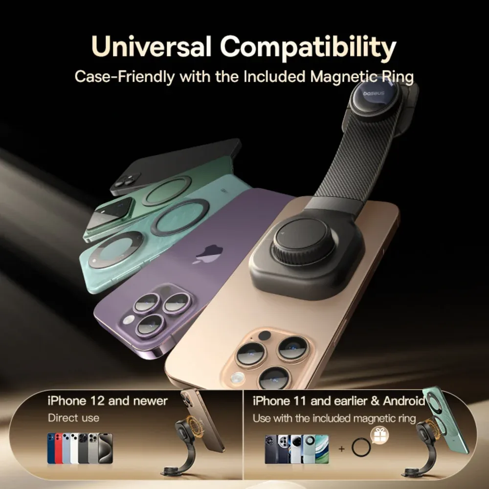 BASEUS PRIME TRIP C03 PRO MAGNETIC WIRELESS CAR CHARGER MOUNT STICK-ON TYPE C COSMIC BLACK C0013A01 thumbnail 13