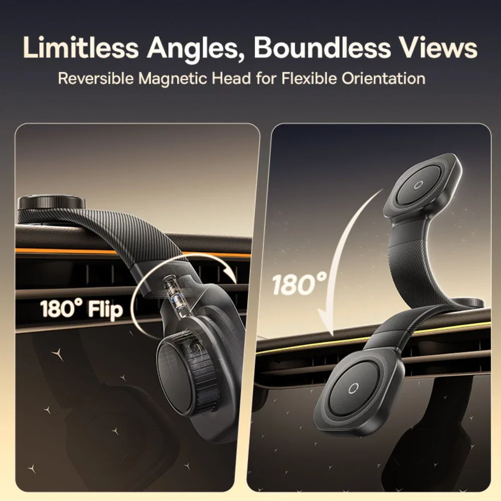 BASEUS PRIME TRIP C03 PRO MAGNETIC WIRELESS CAR CHARGER MOUNT STICK-ON TYPE C COSMIC BLACK C0013A01 thumbnail 8