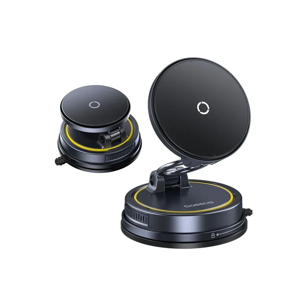 BASEUS PRIME TRIP VC2 FLEX PRO MAGNETIC WIRELESS CAR CHARGER MOUNT SUCTION CUP COSMIC BLACK C0013F01 thumbnail 3