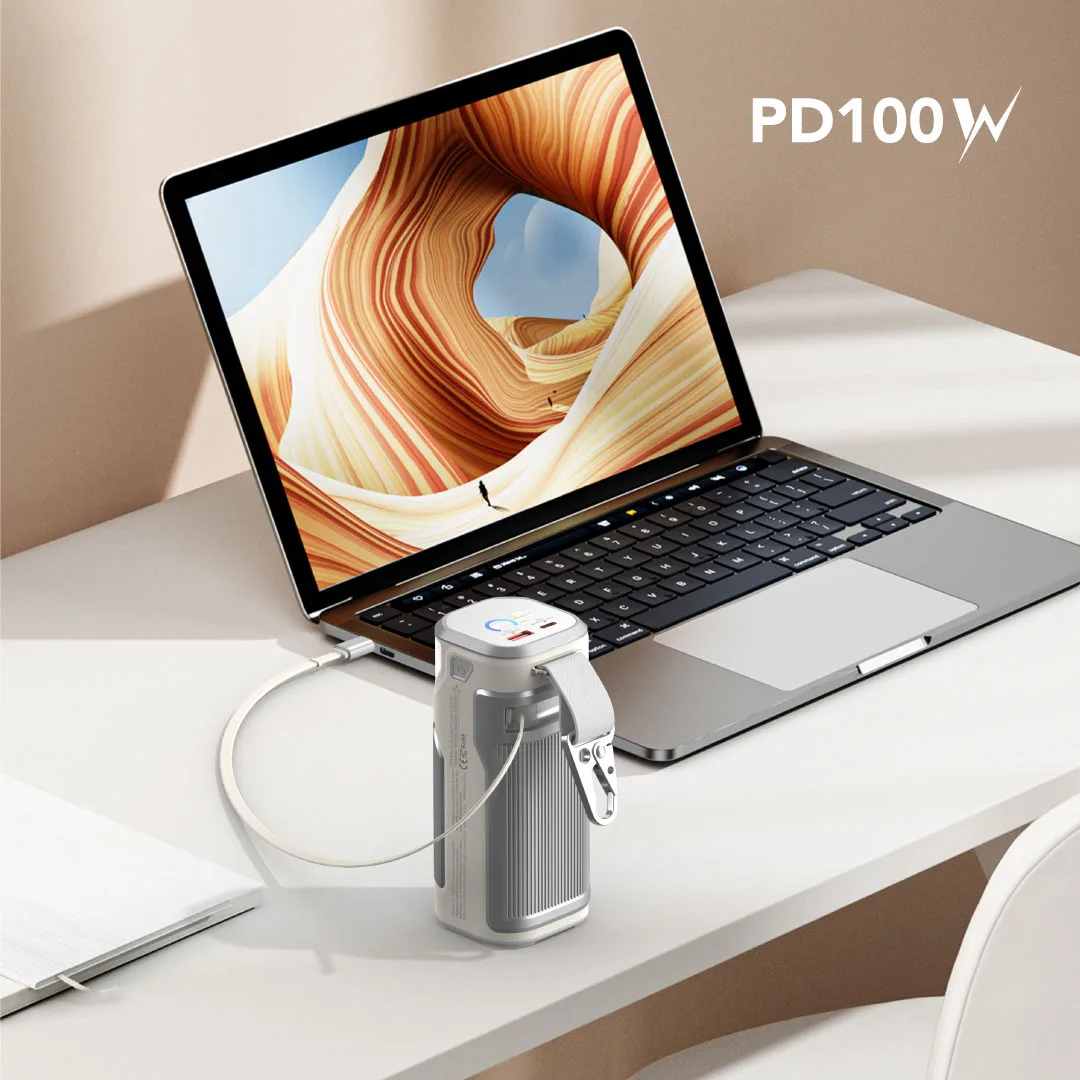 BLUPEBBLE COREPOD BOLT 100W 20000MAH POWERBANK GRAY BP-CPBOLT20000-GY thumbnail 4