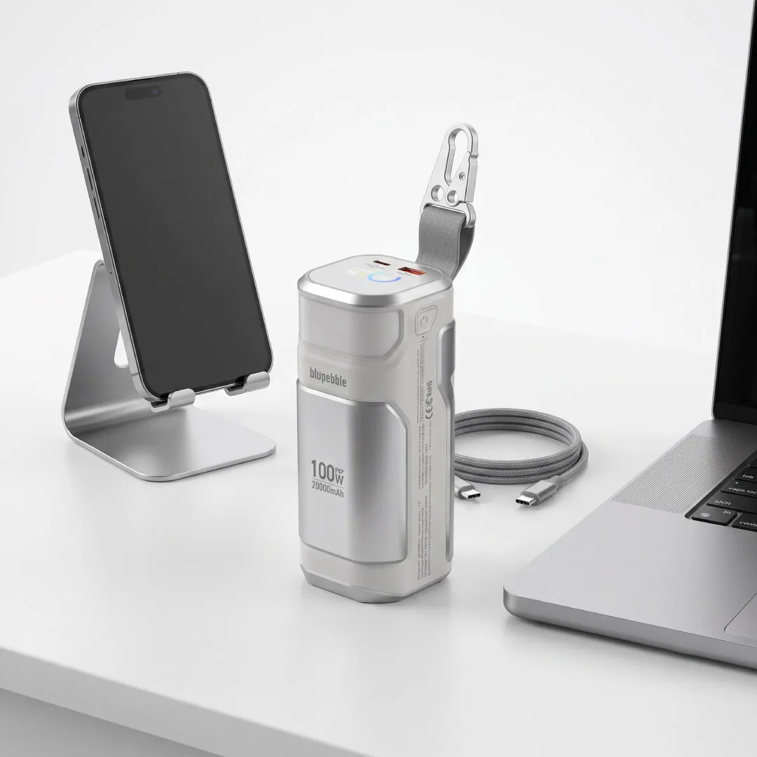 BLUPEBBLE COREPOD BOLT 100W 20000MAH POWERBANK GRAY BP-CPBOLT20000-GY thumbnail 2