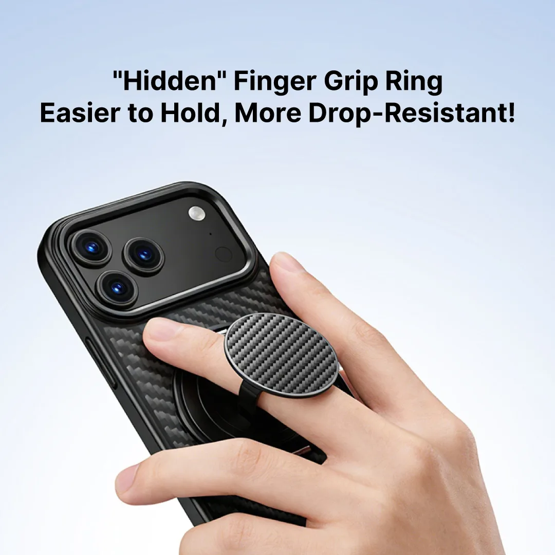 BLUPEBBLE HEXGRIP PREMIUM MAGNETIC PHONE GRIP & STAND BLACK BP-HEXGRIP-BK thumbnail 3