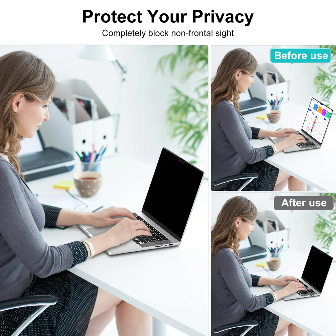 BLUPEBBLE MACBOOK AIR 15.3 INCH M2-M5 GRAPHENE SCREEN PROTECTOR PRIVACY BP-MAGPRVAIR15-PRV thumbnail 6
