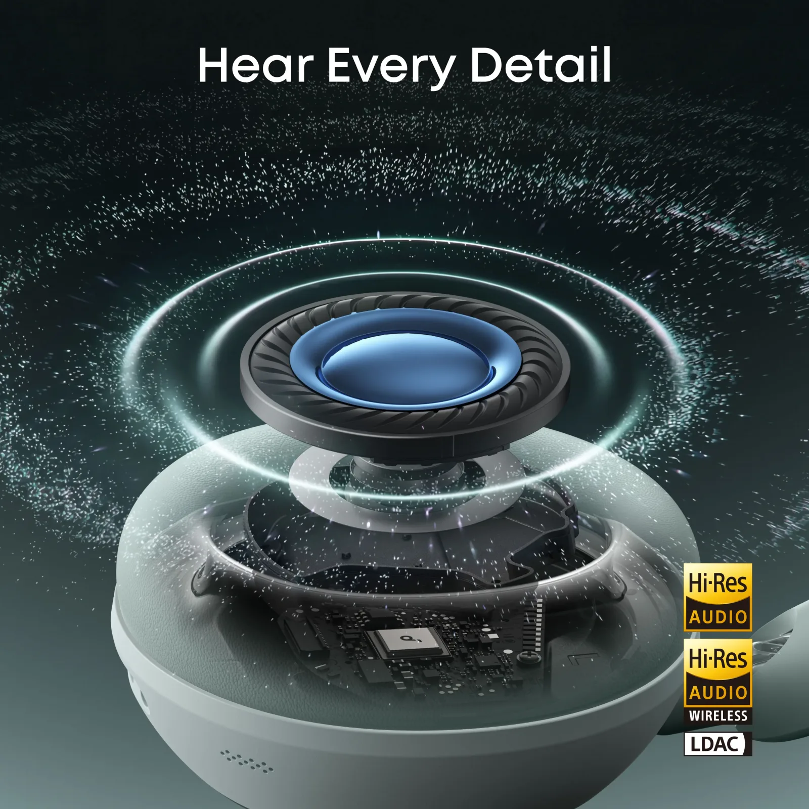 ANKER SOUNDCORE SPACE 2 WIRELESS NOISE CANCELLING OVER EAR HEADPHONES GREEN D1402Z61 thumbnail 4
