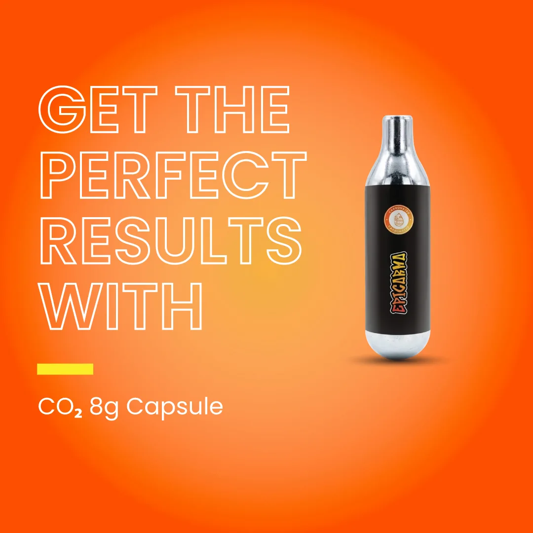EPICARMA SPARKLING WATER BOTTLE BLACK EA-SPKWB750-BK+ EPICARMA CO2 8G CAPSULE PACK OF 10 SILVER EA-CO2CAP8-SL thumbnail 11