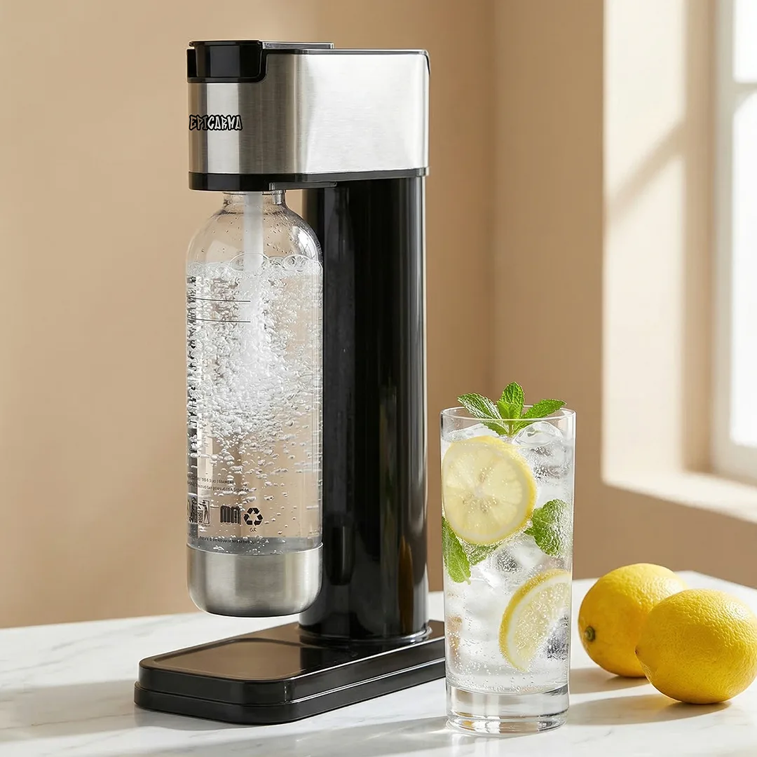 EPICARMA FIZZ INSTANT SODA AND SPARKLING WATER MAKER 900ML BLACK MAKER BLACK EA-KT150-BK thumbnail 6