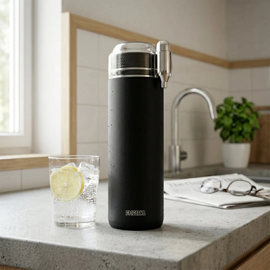 EPICARMA SPARKLING WATER BOTTLE BLACK EA-SPKWB750-BK+ EPICARMA CO2 8G CAPSULE PACK OF 10 SILVER EA-CO2CAP8-SL thumbnail 6