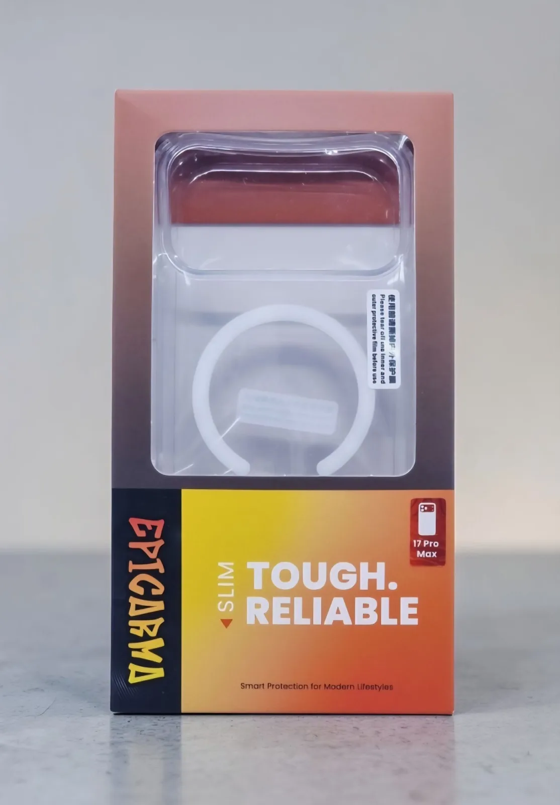 EPICARMA IPHONE 17 PRO MAX SLIM TOUGH RELIABLE CASE WITH MAGSAFE CLEAR EA-IP17PM103-CL