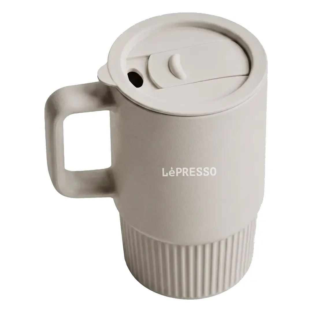 LEPRESSO GRIPOR PORCELAIN SUCTION CUP WITH CUP LID GRAY LPCFFGSC0054GY thumbnail 3
