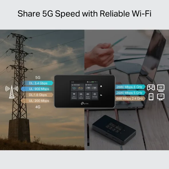 TP-LINK WIFI 6E 5G MOBILE ROUTER M8550 thumbnail 6