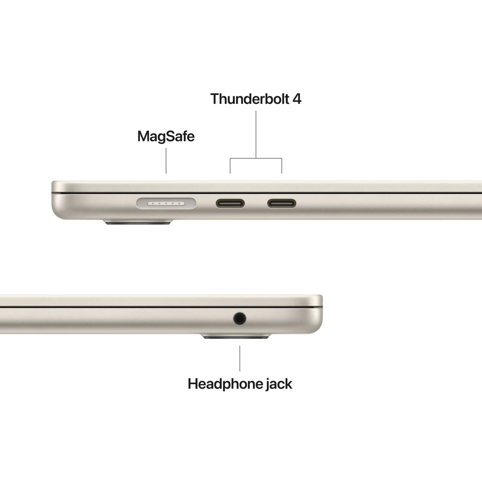 APPLE MACBOOK AIR 15-INCH M5 CHIP WITH 10 CORE CPU 10 CORE GPU 24GB 1TB ARABIC-ENGLISH STARLIGHT MDVF4 thumbnail 4