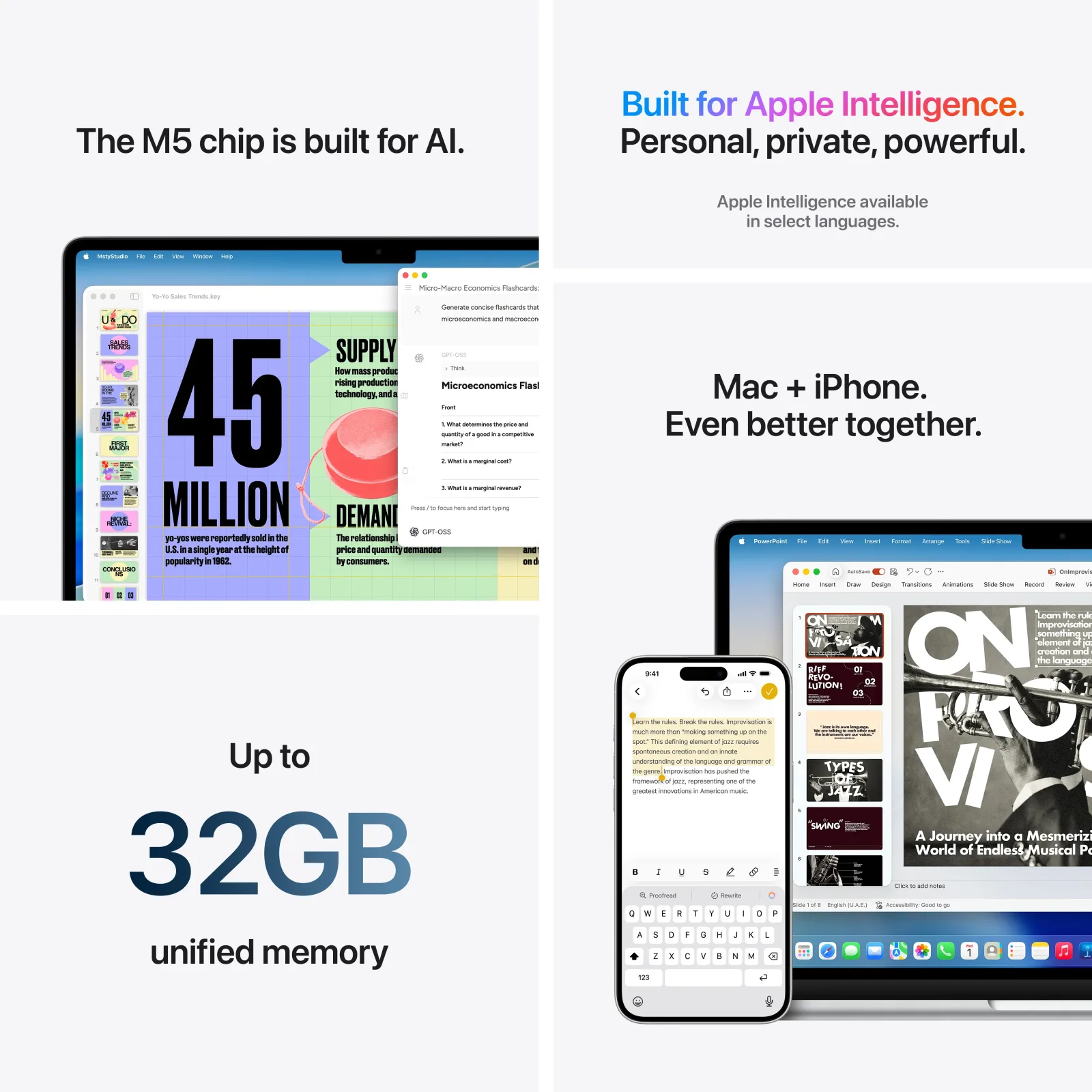APPLE MACBOOK AIR 15-INCH M5 CHIP WITH 10 CORE CPU 10 CORE GPU 24GB 1TB ARABIC-ENGLISH STARLIGHT MDVF4 thumbnail 2
