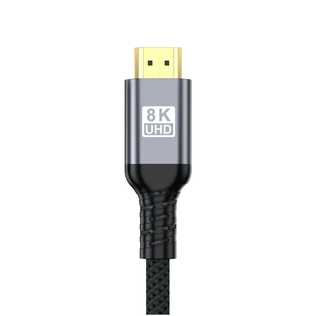 BLUPEBBLE HDMI TO HDMI 2.1 BRAIDED CABLE 1 METER BLACK BP-HD8K1M-BK