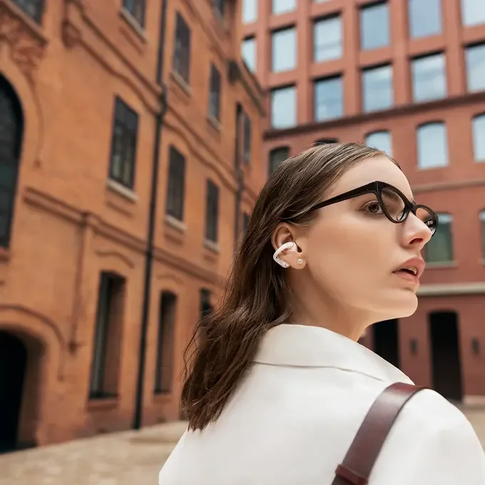 AFTER SHOKZ OPEN DOTS 2 OPEN EAR CLIP ON EARBUDS GRAY E320 thumbnail 2