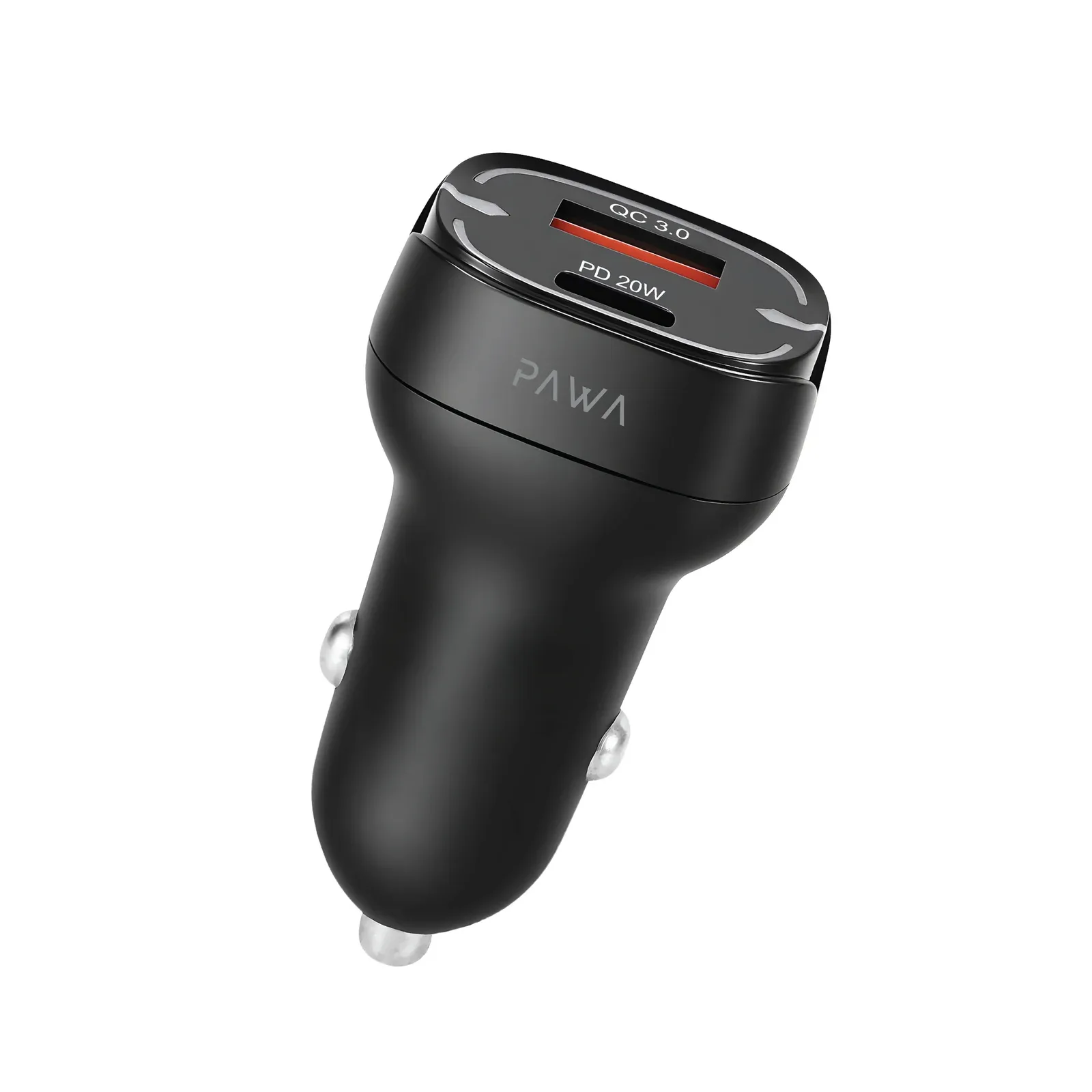 PAWA QUAD PRO DUAL PORT CAR CHARGER 38W BLACK PW-CC530WCA-BK