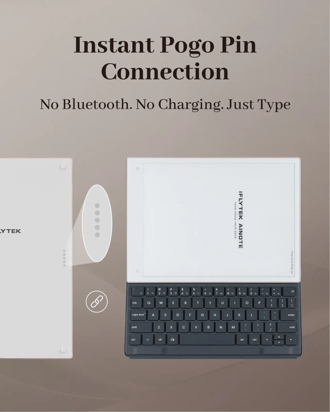 IFLYTEK AINOTE 2 TYPE FOLIO KEYBOARD-PEWTER XF-DX-YT5K thumbnail 8