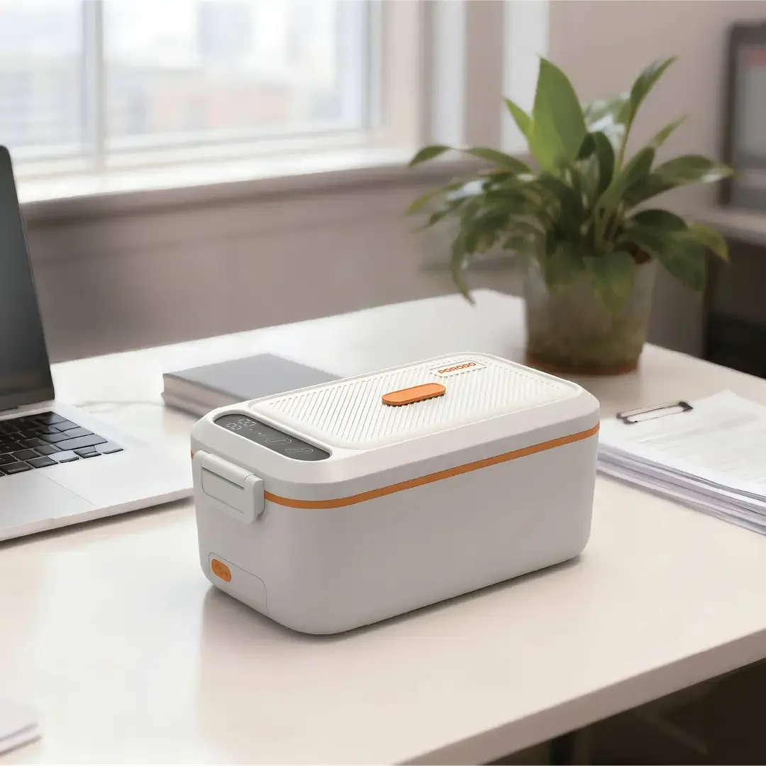 PORODO LIFESTYLE LITE LUNCH ELECTRIC HEATED LUNCH BOX WHITE-ORANGE PDLFSTDA01WHOG thumbnail 4