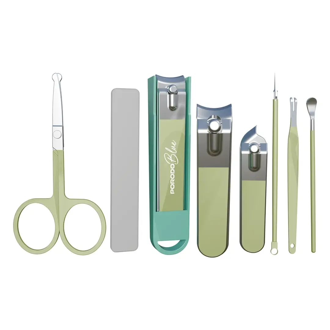 PORODO BLUE 8 IN 1 PORTABLE NAIL CLIPPER SET GREEN PB10GN thumbnail 4