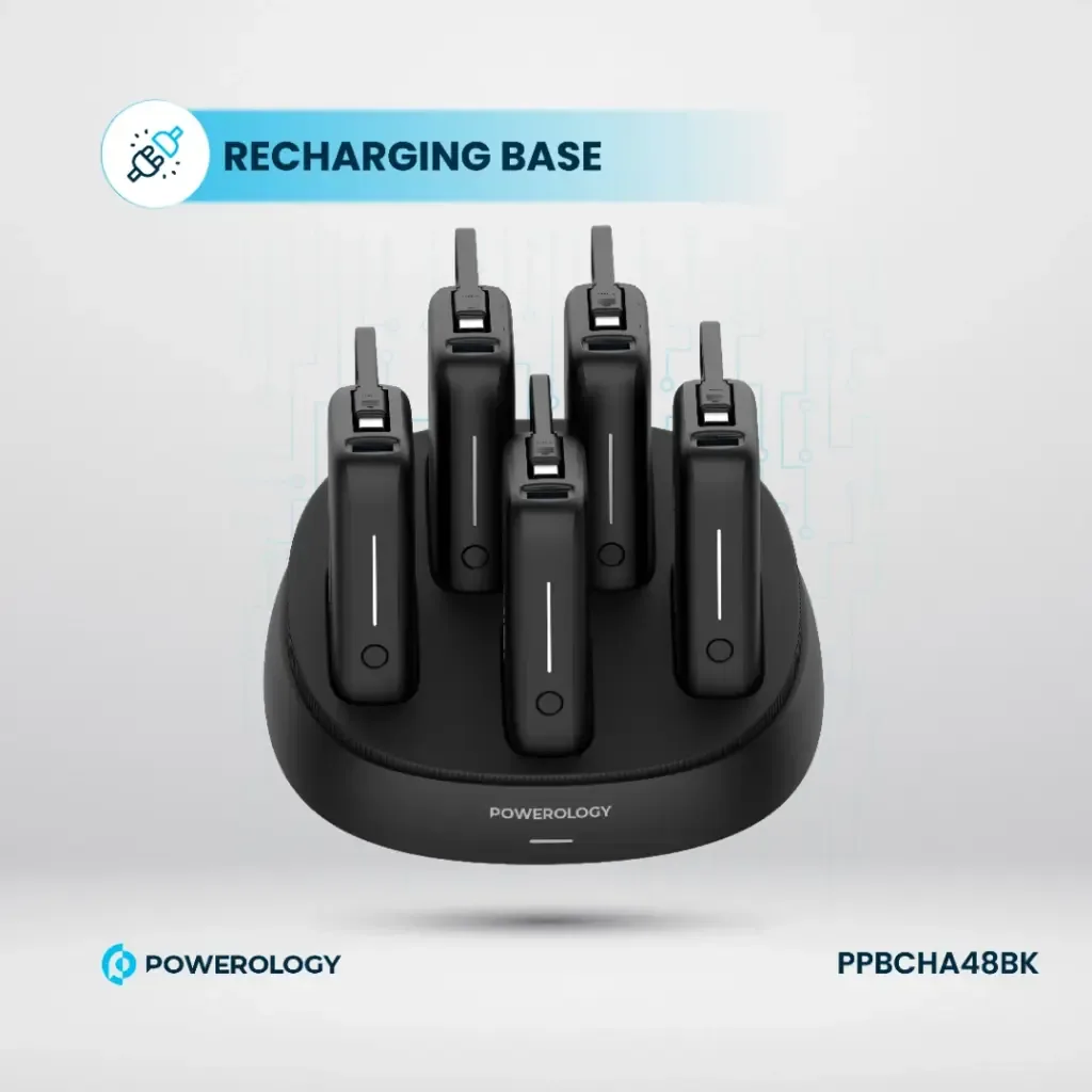 POWEROLOGY 5 IN 1 STATION 10000MAH PD 50W QC POWER BANK BLACK PPBCHA48BK thumbnail 10