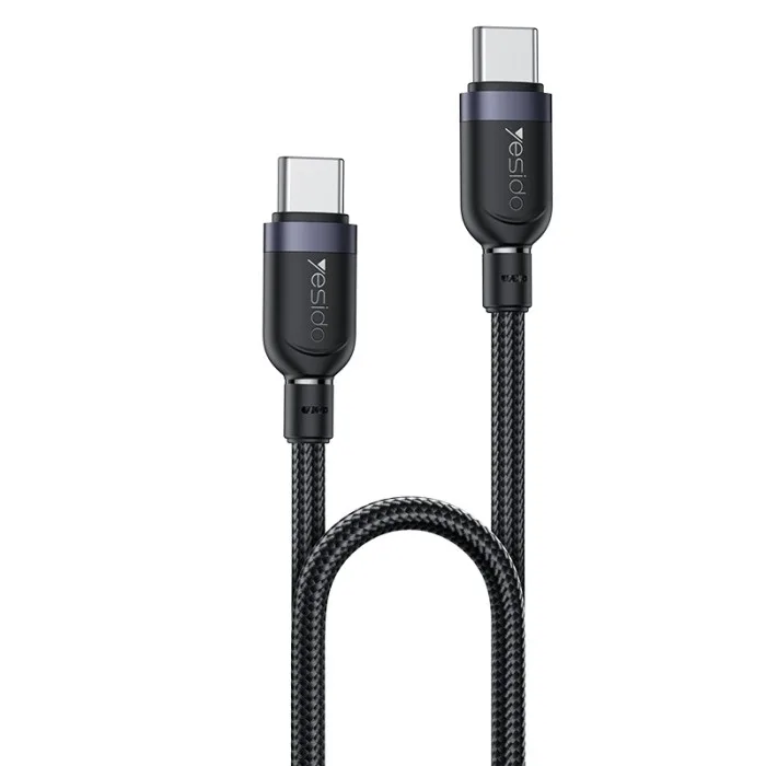 YESIDO 60W USB-C TO USB-C CABLE 1.2M BLACK CA190