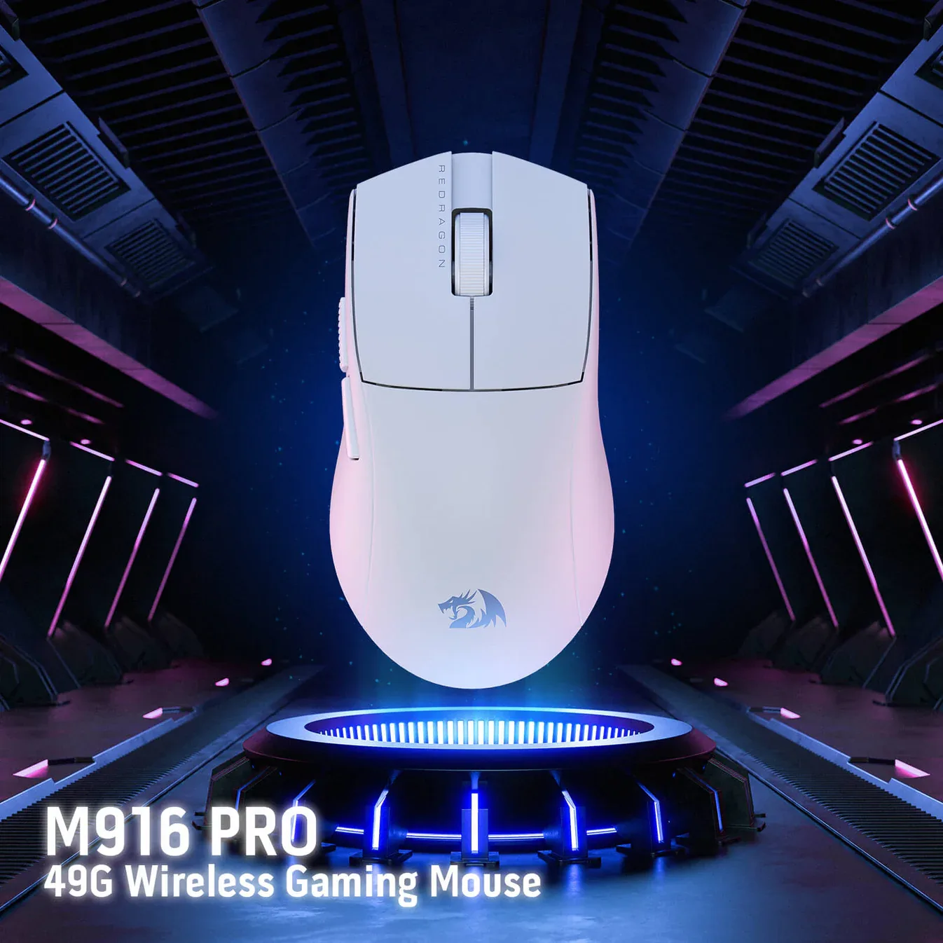 REDRAGON K1NG PRO 4K WIRED/WIRELESS GAMING MOUSE WHITE M916W-PRO-4K thumbnail 5