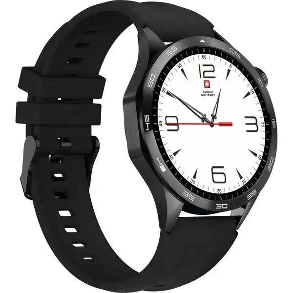SWISS MILITARY SWISS INTERNATIONAL CLASSIC SMART WATCH SILICONE STRAP BLACK SM-WCH-INTL-CLASS-BLKM-BLKS thumbnail 3