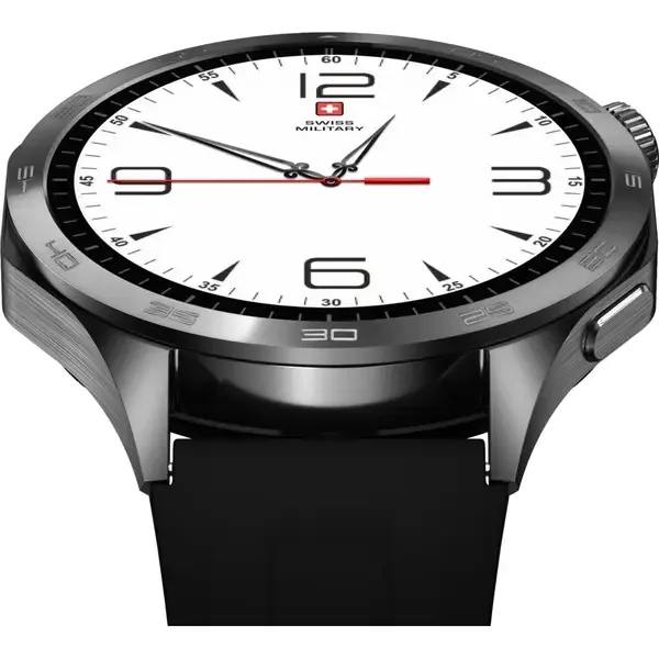 SWISS MILITARY SWISS INTERNATIONAL CLASSIC SMART WATCH SILICONE STRAP BLACK SM-WCH-INTL-CLASS-BLKM-BLKS thumbnail 6