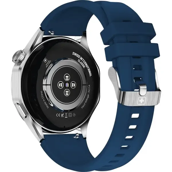 SWISS MILITARY SWISS INTERNATIONAL CLASSIC SMART WATCH SILICONE STRAP BLUE SM-WCH-INTL-CLASS-SILM-BLUS thumbnail 3