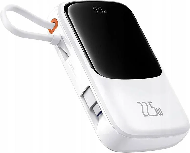 BASEUS QPOW PRO+ DUAL DIGITAL DISPLAY FAST CHARGING POWER BANK 20000MAH 22.5W MOON WHITE P10067103213 thumbnail 3
