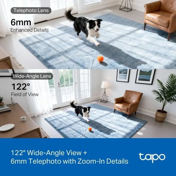 TP-LINK DUAL LENS 2K+2K RESOLUTION PAN-TILT SECURITY CAMERA TAPO C245D thumbnail 9