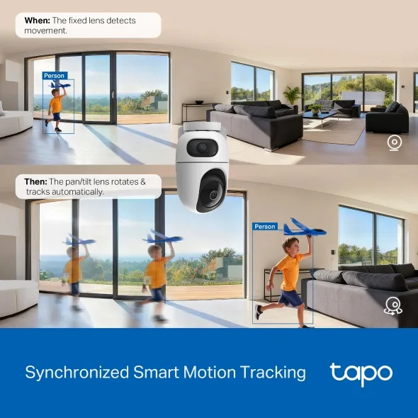 TP-LINK DUAL LENS 2K+2K RESOLUTION PAN-TILT SECURITY CAMERA TAPO C245D thumbnail 7