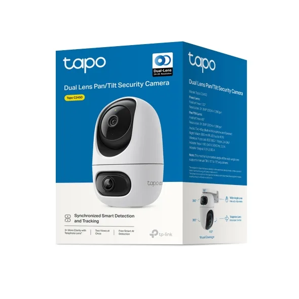 TP-LINK DUAL LENS 2K+2K RESOLUTION PAN-TILT SECURITY CAMERA TAPO C245D thumbnail 2