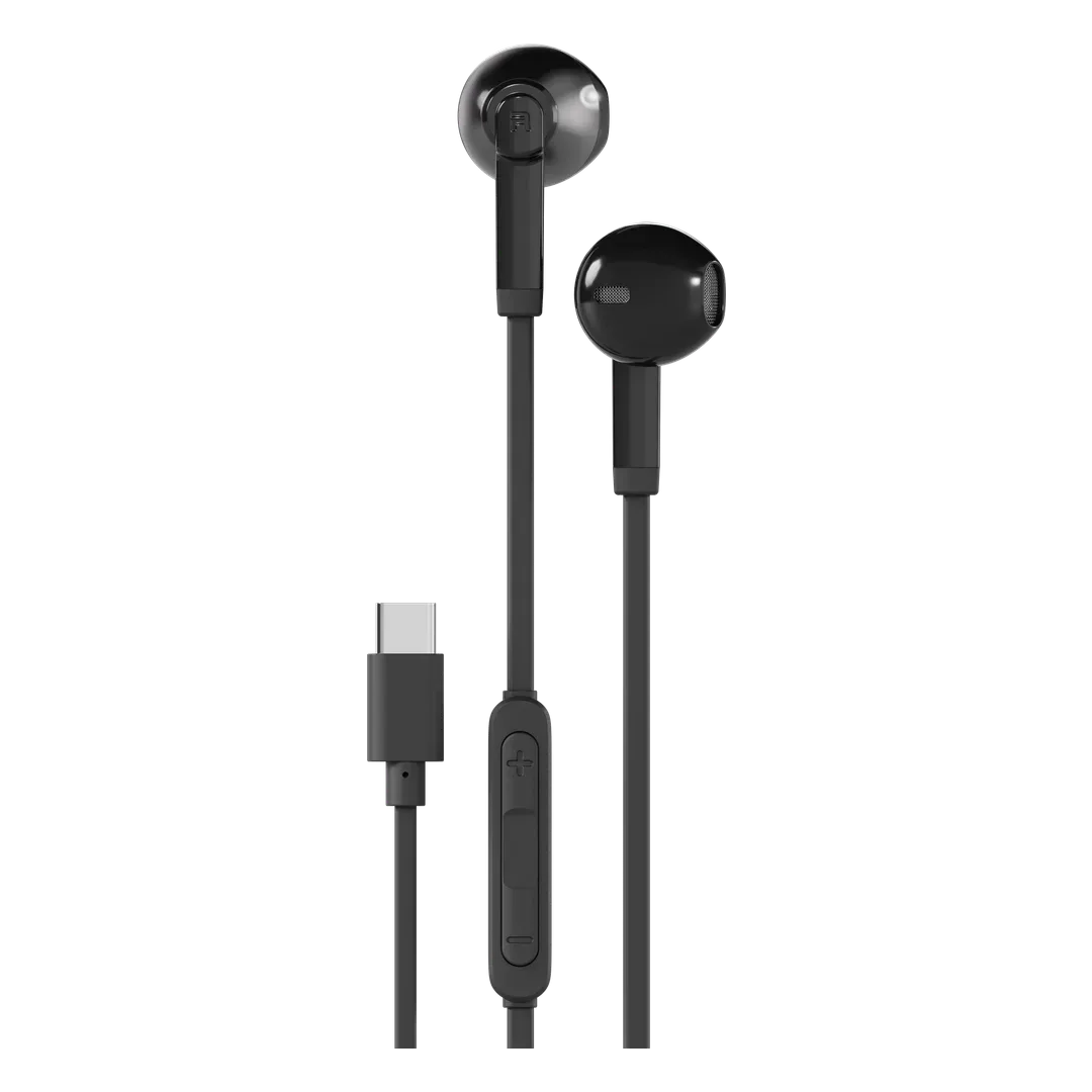 PORODO SOUNDTEC TRACE SEMI IN EAR STEREO EARPHONES BLACK PDST6404BK