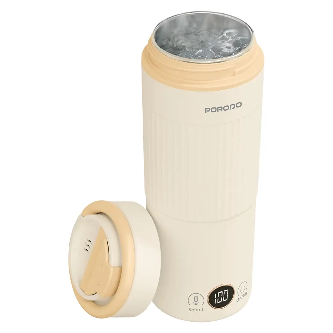 PORODO FLORA SMART PORTABLE KETTLE DIGITAL TEMPERATURE DISPLAY BEIGE PDSY619ABG