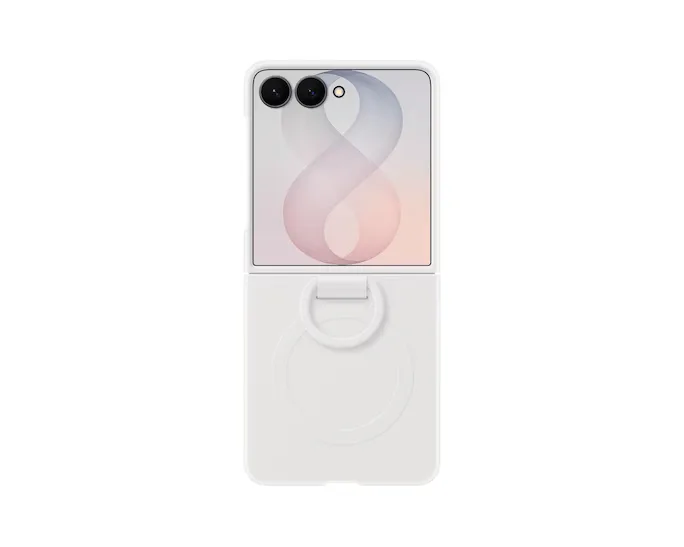 SAMSUNG GALAXY Z FLIP 8 SILICONE RING MAGNET CASE WHITE EF-EF776CWEGWW thumbnail 5