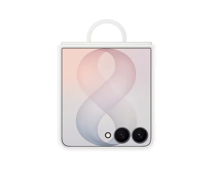 SAMSUNG GALAXY Z FLIP 8 SILICONE RING MAGNET CASE WHITE EF-EF776CWEGWW thumbnail 2