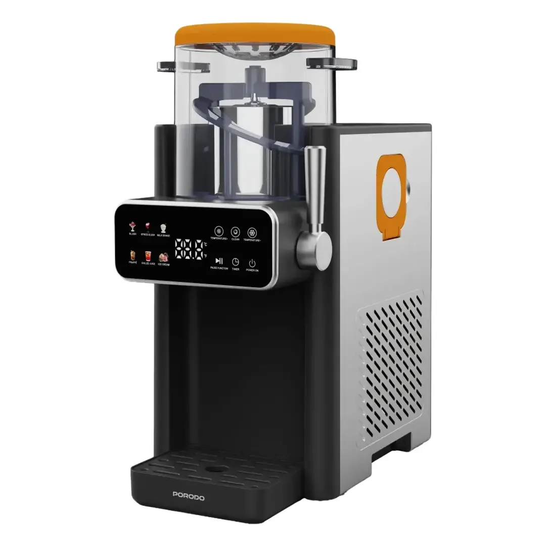 PORODO LIFESTYLE FRAPPE ICE CREAM AND SLUSHIE MAKER 1.2L MAX BLACK-ORANGE PDLFST2506BKOG