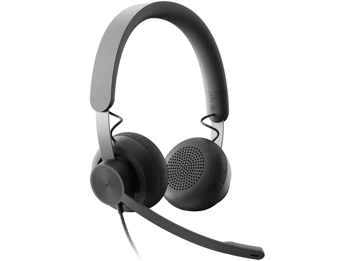 LOGITECH ZONE WIRED USB C HEADSET WITH USB A ADAPTER GRAY 981-000875 thumbnail 2