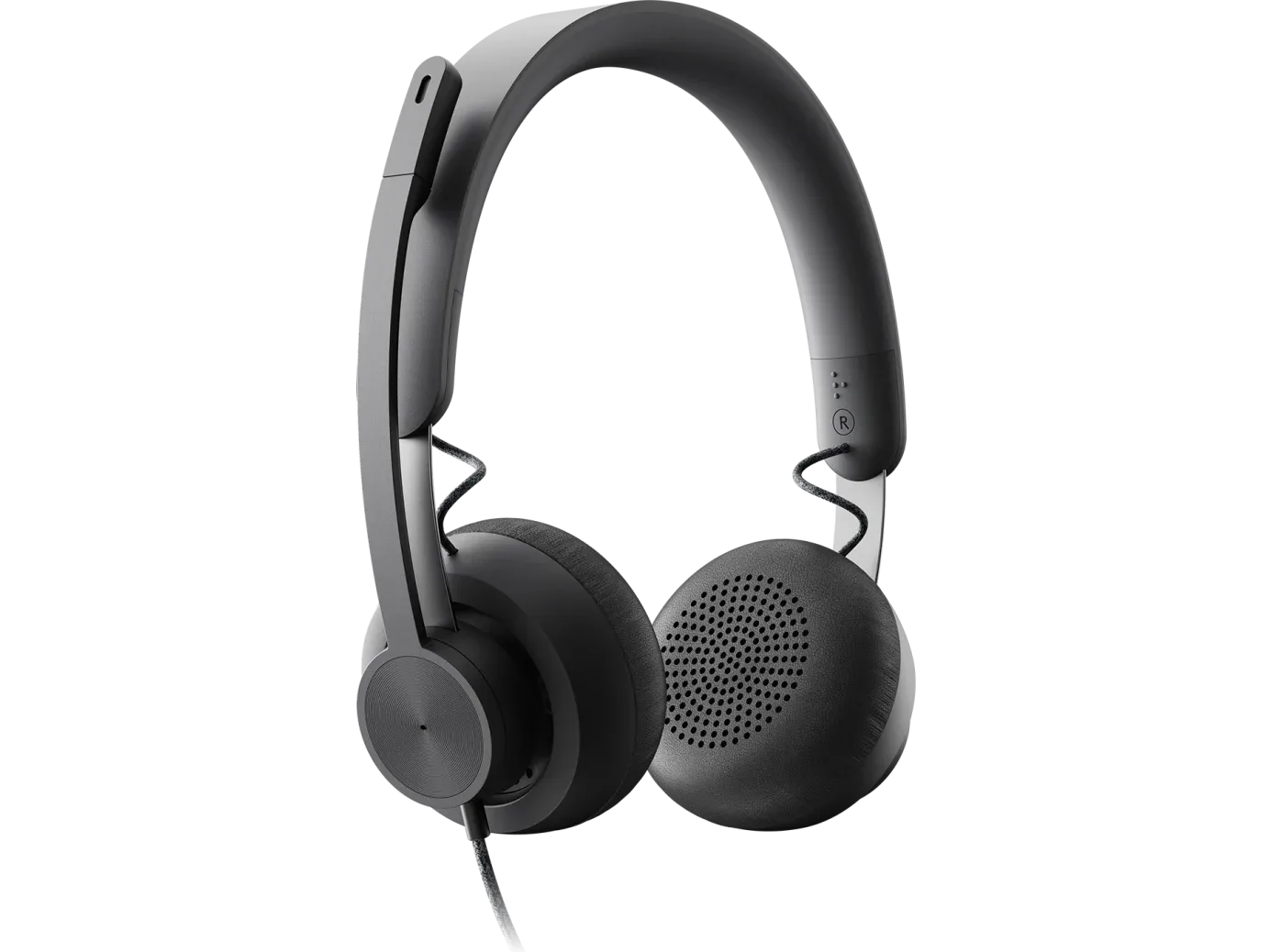 LOGITECH ZONE WIRED USB C HEADSET WITH USB A ADAPTER GRAY 981-000875 thumbnail 3